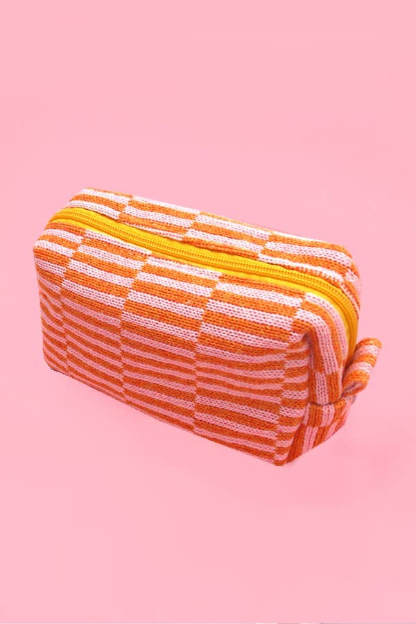 Checkered Gingham Makeup Bag
