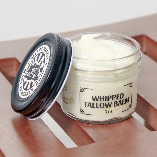 Non-Toxic Organic Grass-Fed Whipped Tallow Balm in Glass Jar