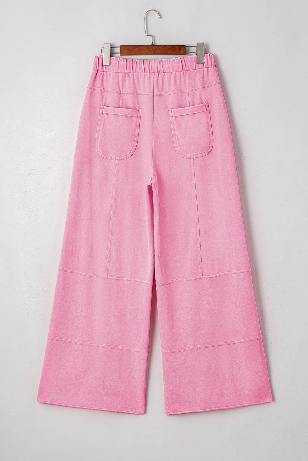 Mineral Wash Exposed Seam Wide Leg Cargo Pansts (S-XL)