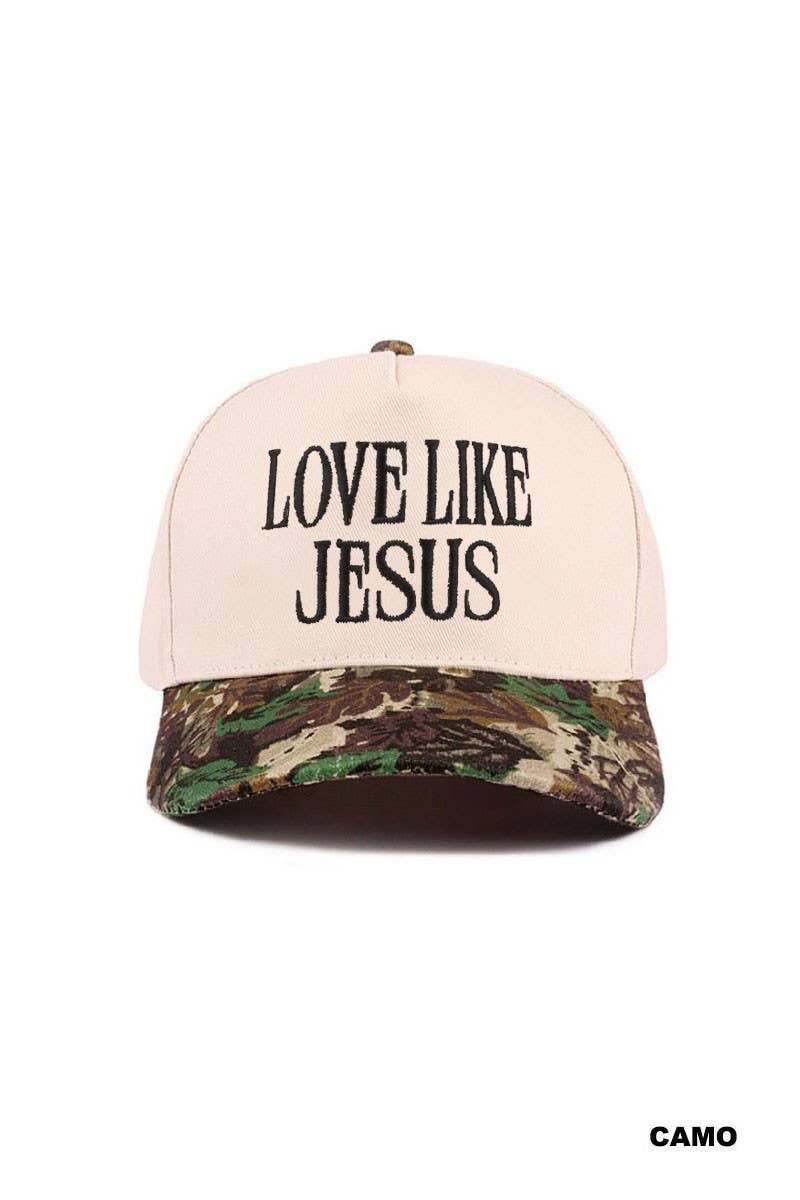 Love Like Jesus Two Tone Cotton Hat: DK FOREST