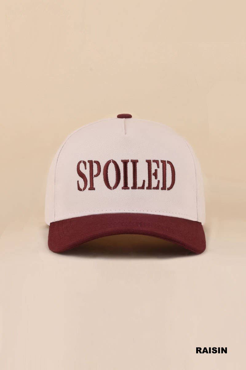 Spoiled Two Tone Snapback Hat: DK FOREST