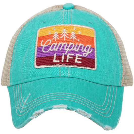 Camping Life Embroidered Trucker Hat