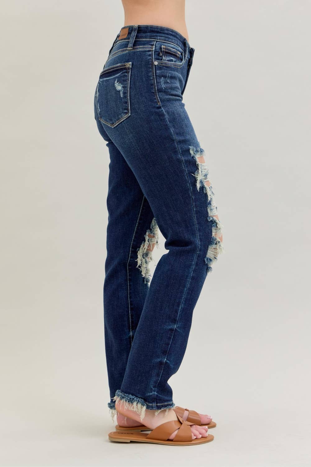 MR Heavy Destroy Straight Judy Blue jeans