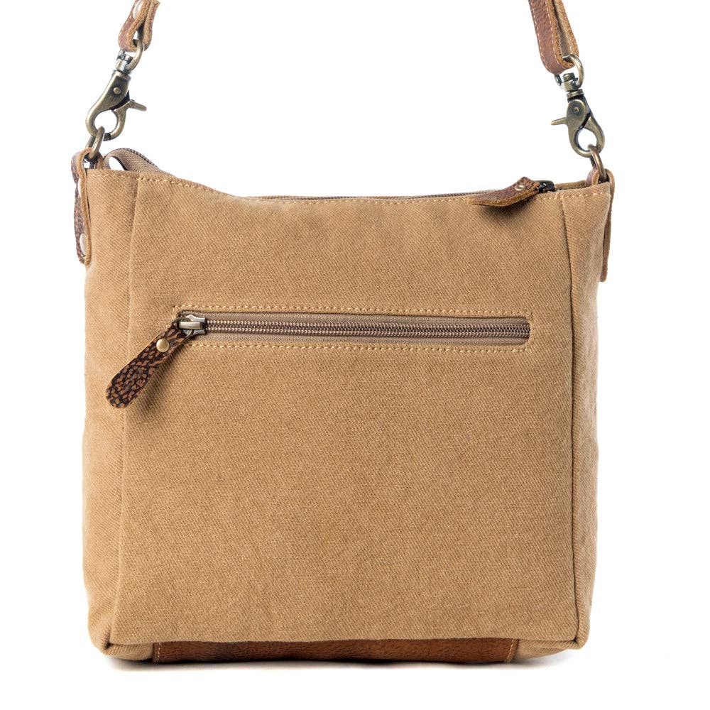 Crestbloom Vintage Crossbody Bag for Women in olive with print detail