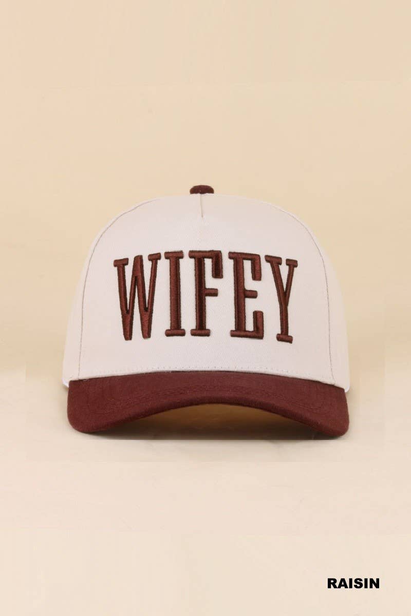 Wifey Two Tone Snapback Hat: DK FOREST