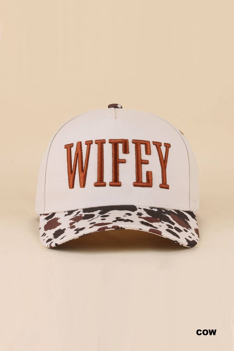 Wifey Two Tone Snapback Hat: ASH MOCHA