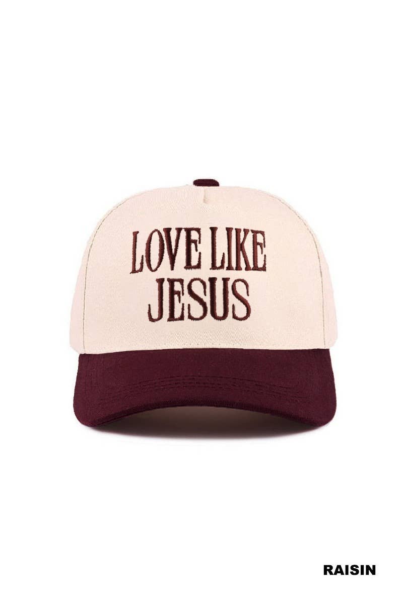 Love Like Jesus Two Tone Cotton Hat: DK FOREST