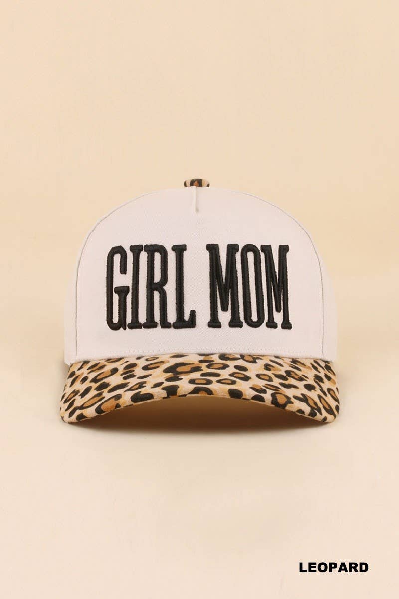 Girl Mom Two Tone Snapback Hat: ASH MOCHA