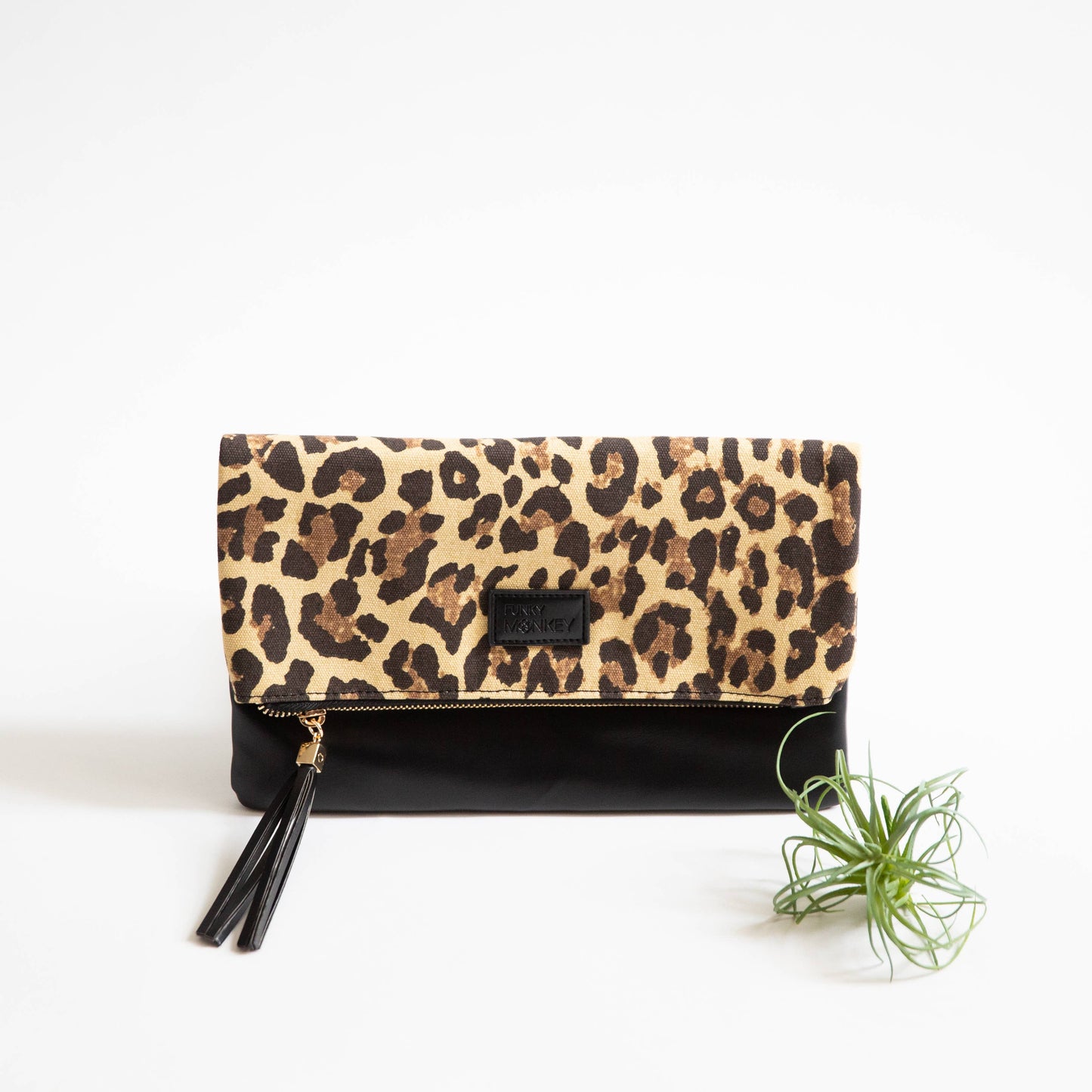 FoldOver Clutch, Leopard-Burg