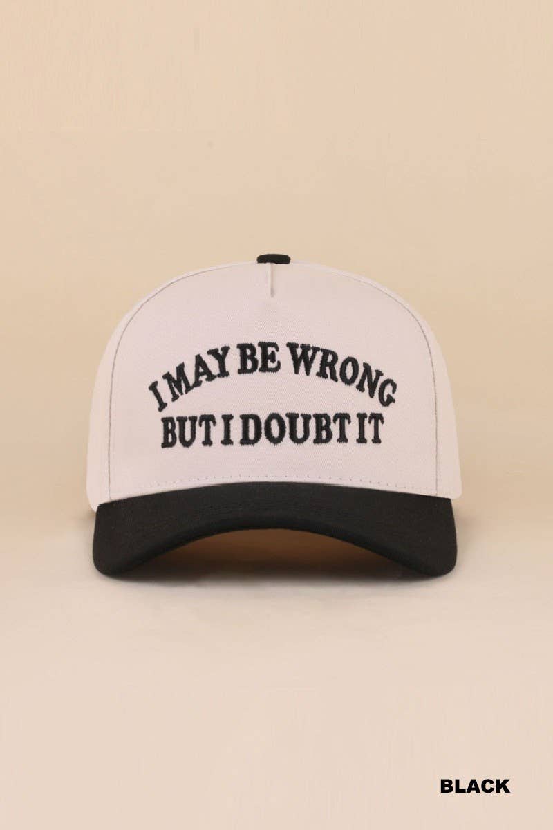 I May Be Wrong But I Doubt It Two Tone Snapback Hat: LEOPARD
