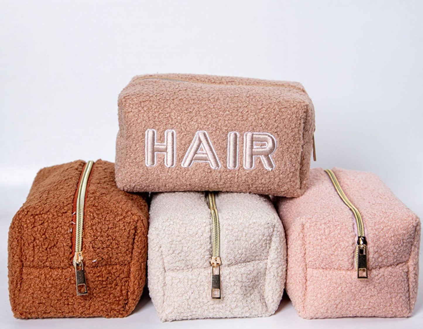 Lettered Teddy Cosmetic Bags