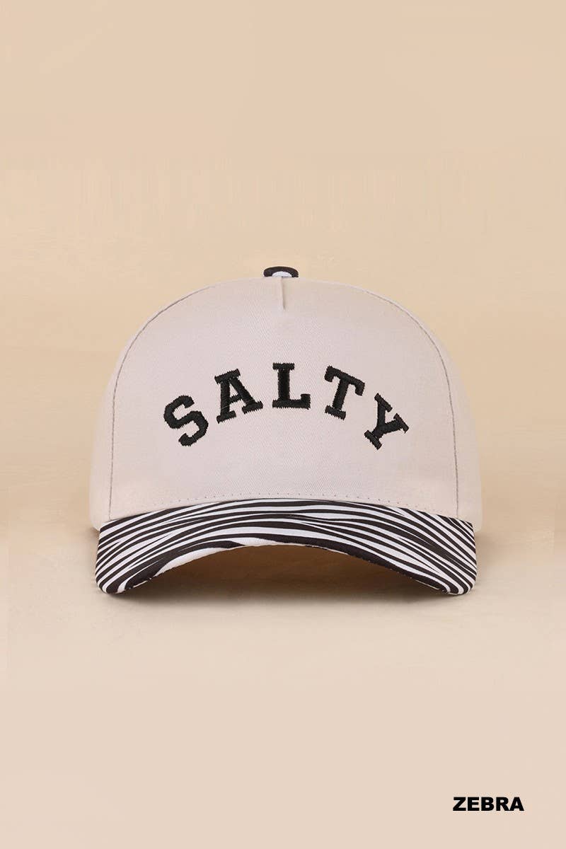 Salty Two-tone Canvas Cotton Cap: LEOPARD