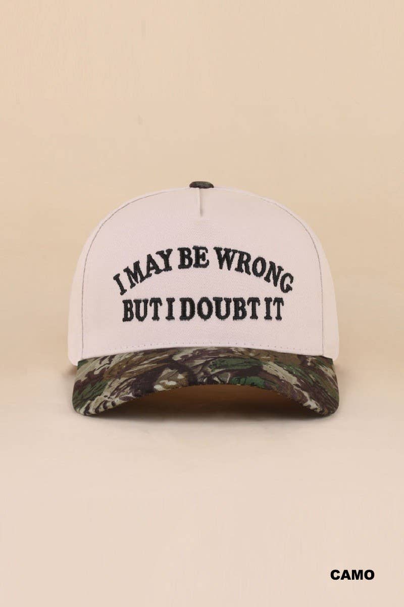 I May Be Wrong But I Doubt It Two Tone Snapback Hat: LEOPARD