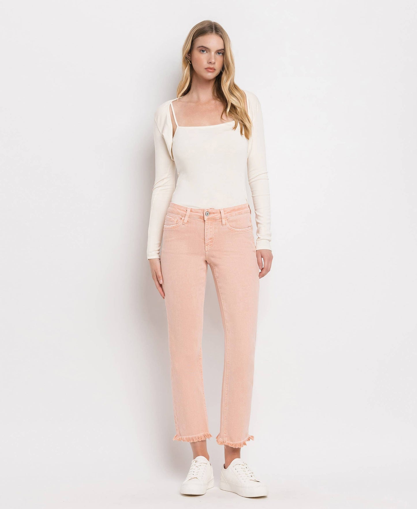 Vervet by Flying Monkey Mid Rise Crop Straight Jeans