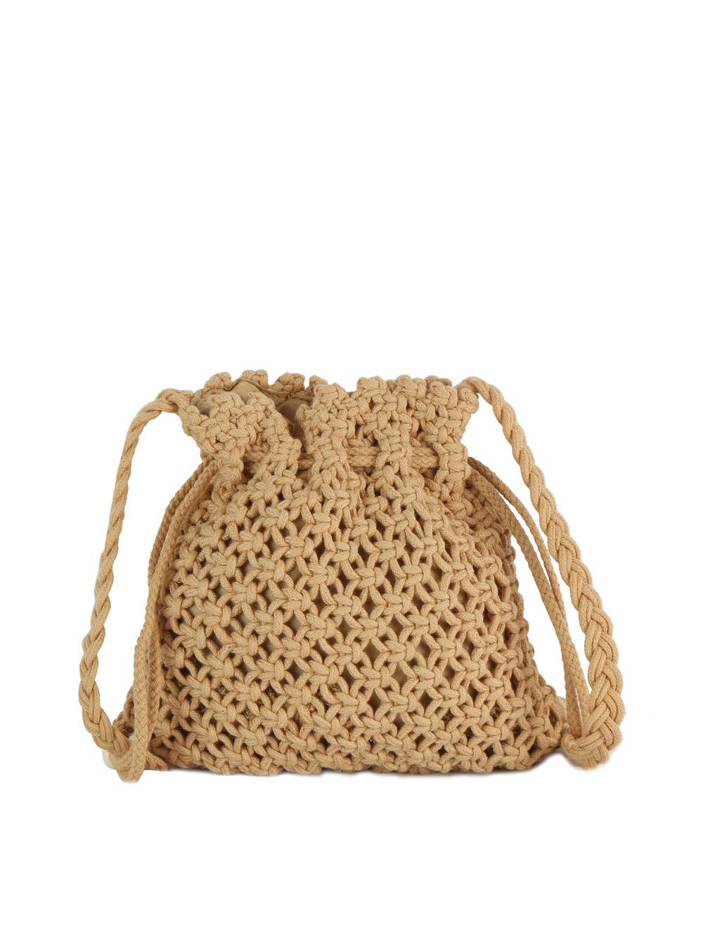 Crocheted Woven Macramé Drawing Crossbody