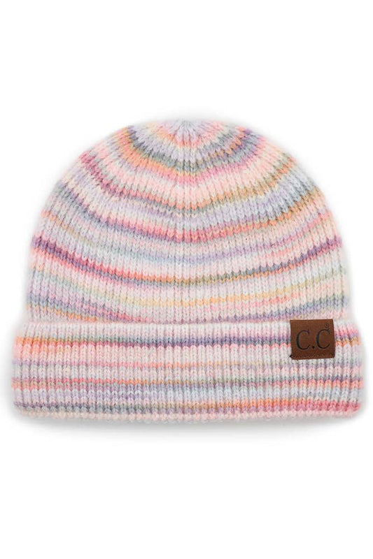 C.C Stripe Color Block Beanie