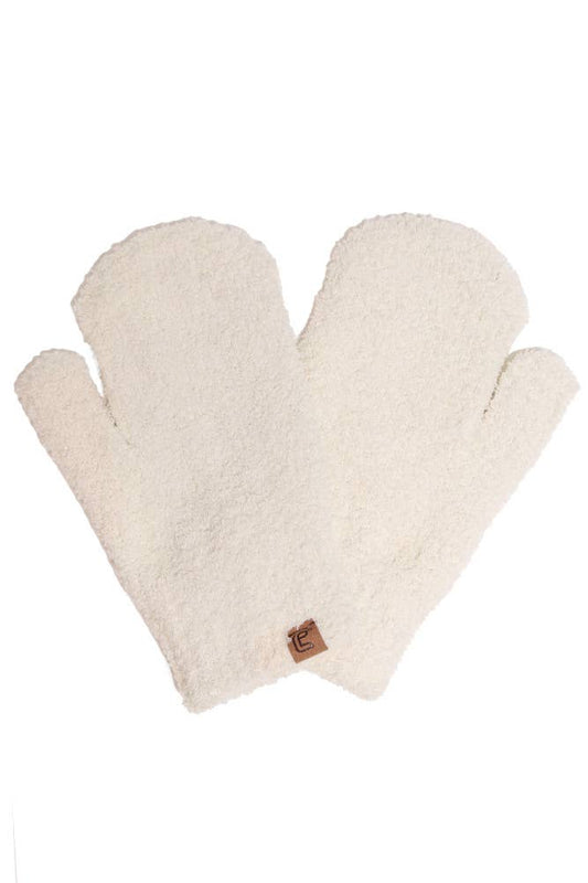 Solid Mittens: Ivory
