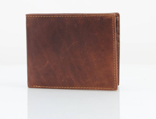 Leather Impressions - American Bison RFID Leather Bi Fold Wallet