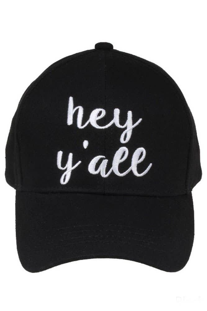 HEY Y'ALL Embroidered Baseball Cap