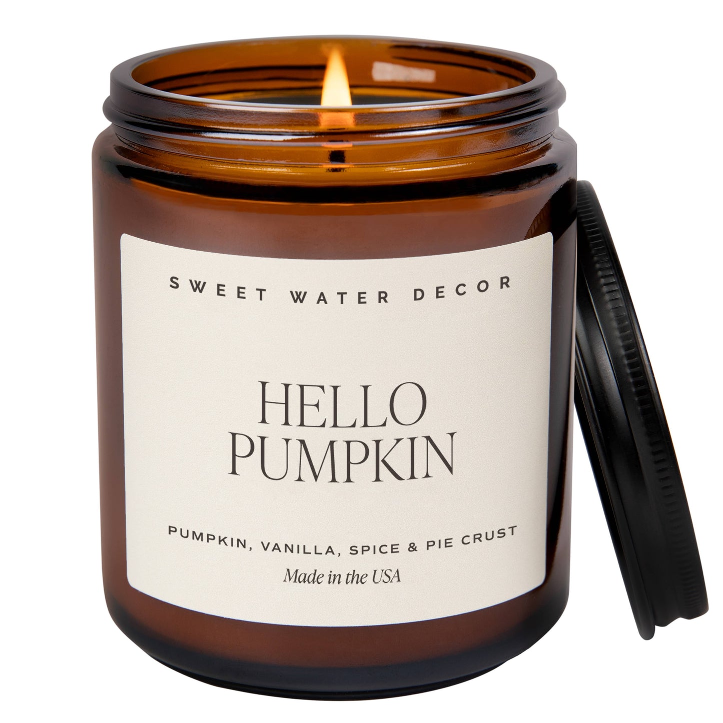 Sweet Water Decor - Hello Pumpkin 9 oz Soy Candle - Fall Home Decor & Gifts