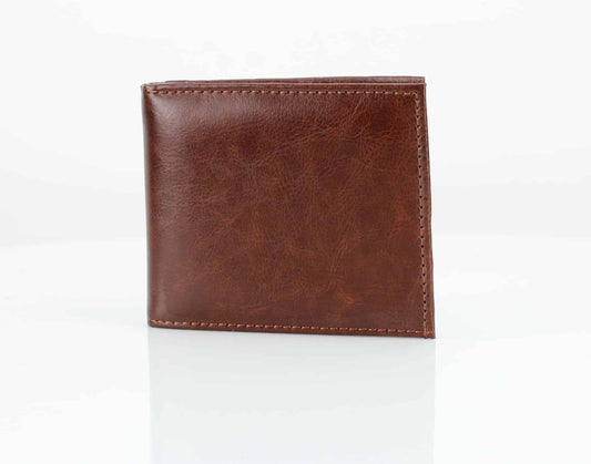 Leather Impressions - Smooth Plain Vegan Leather Bi-Fold Wallet