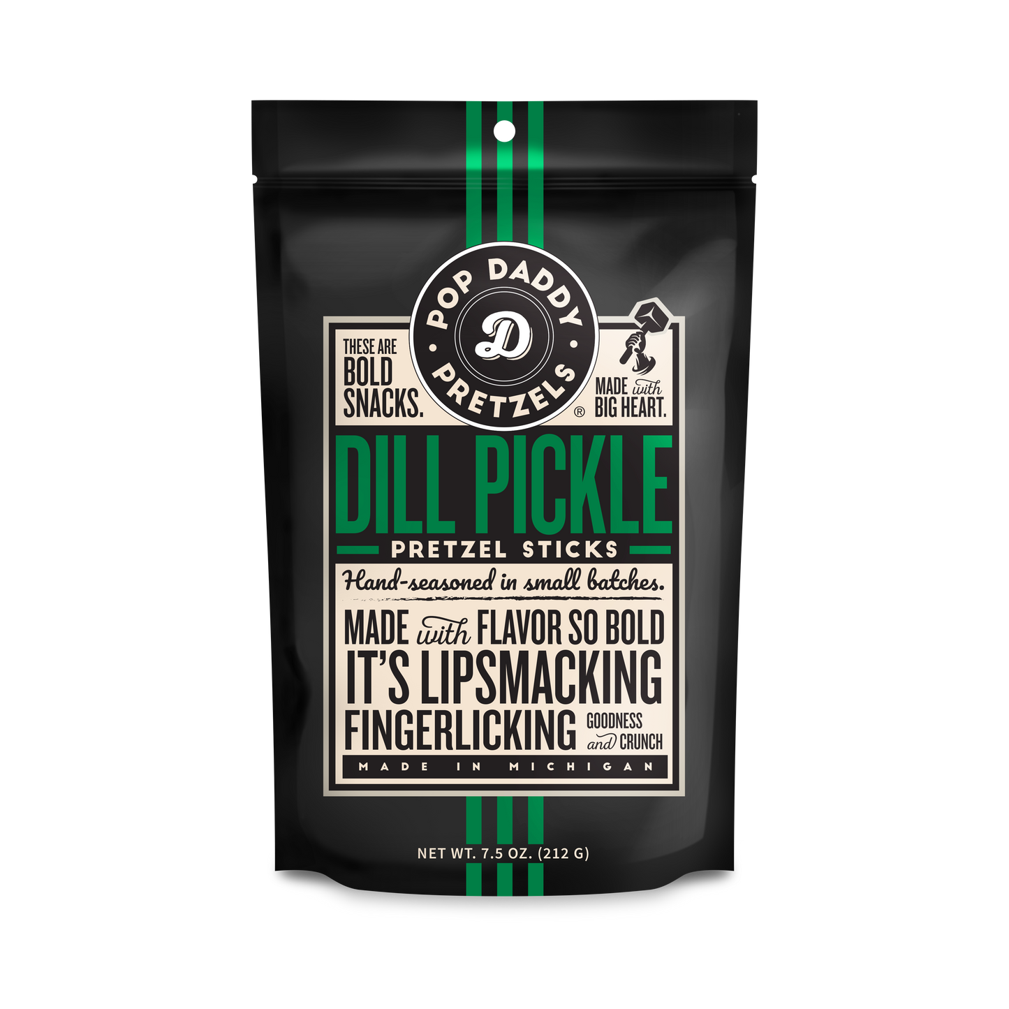 Pop Daddy Snacks - Pop Daddy – Dill Pickle Seasoned Pretzels 7.5oz