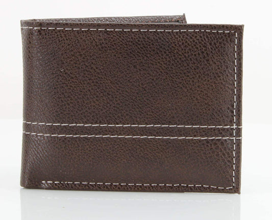 Leather Impressions - Cross Stitch Vegan Leather Bi Fold Wallet