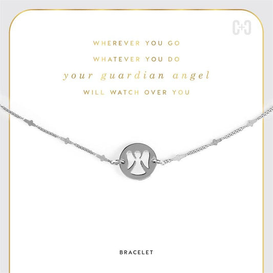 COCO + CARMEN - Guardian Angel Bracelet: Silver