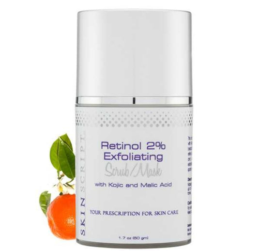 Skin Script Retinol 2% Exfoliating Scrub/Mask 1.7 oz