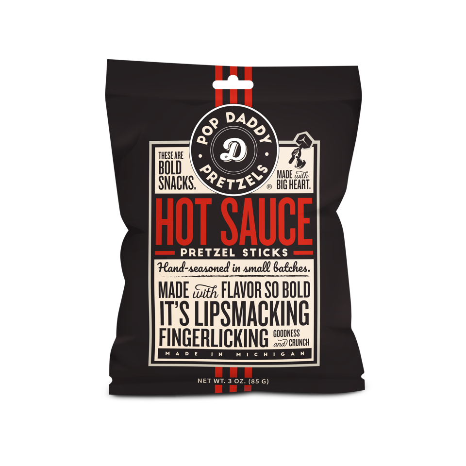 Pop Daddy Snacks - Pop Daddy – Hot Sauce Seasoned Pretzels 3.0oz