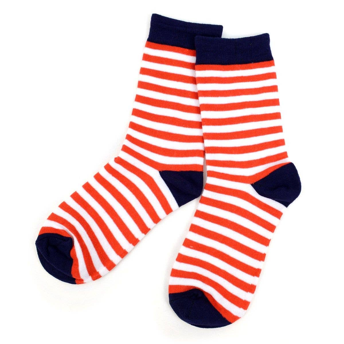 Women's Red & White Stripes Novelty Socks