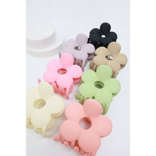 Matte Flower Hair Claw