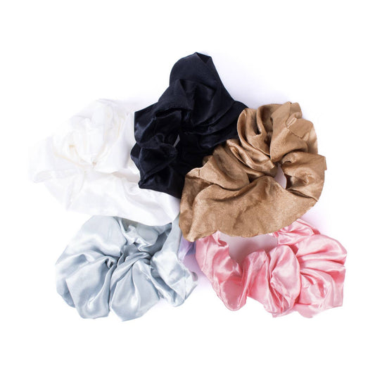 5 Colors Set Satin Feel Hair Scrunchies