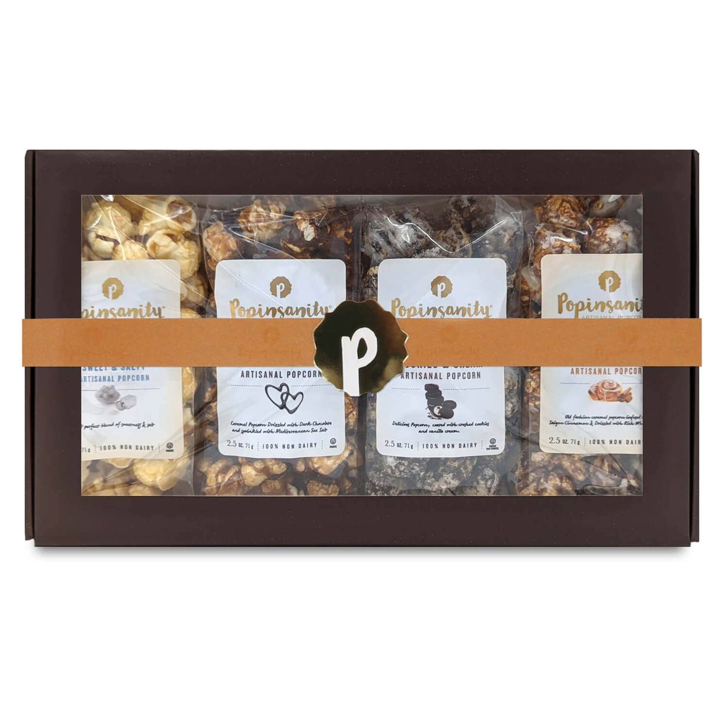 Gourmet Popcorn Gift Box | 4 Popular Vegan Flavors | Kosher