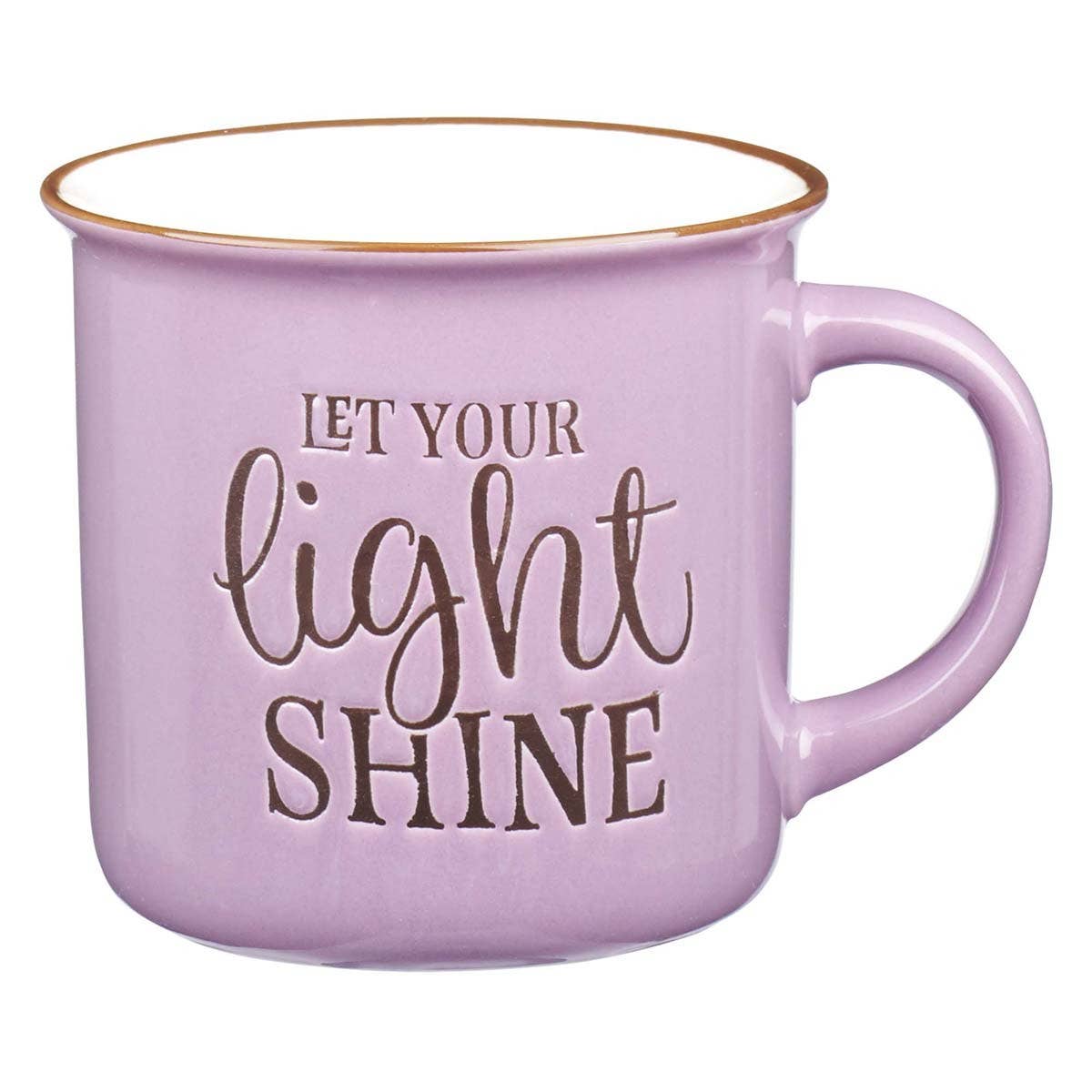 Let Your Light Shine Lavender Camp-style Coffee Mug - Matthew 5:16